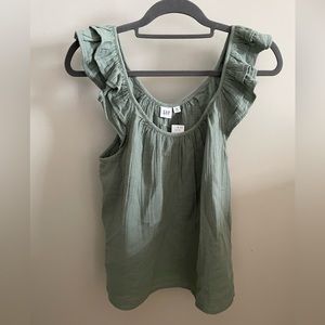 Flutter Sleeve Gauze Top